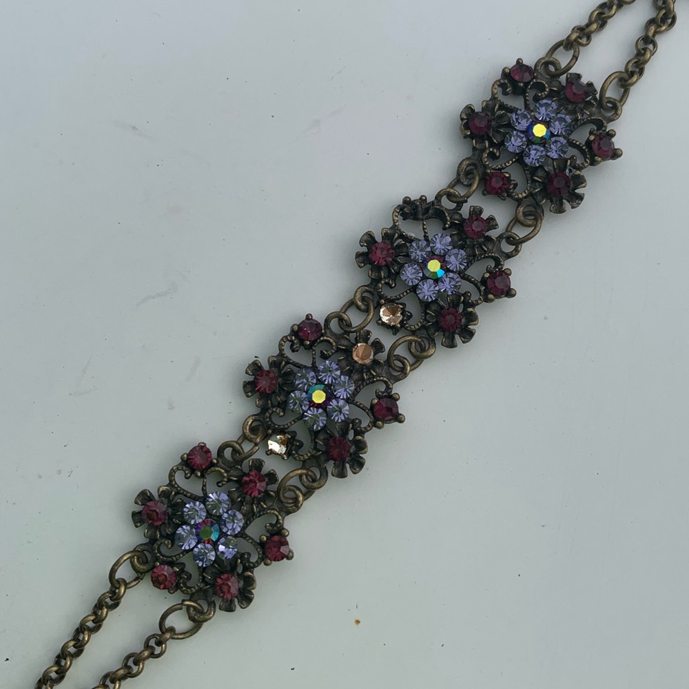Vintage Crystal Bracelet With Extender.